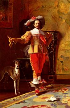 約翰 哈姆紥 A cavalier And His Hound
